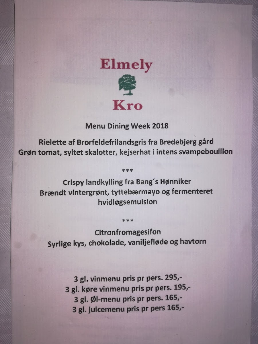 Menu Elmely Kro-4