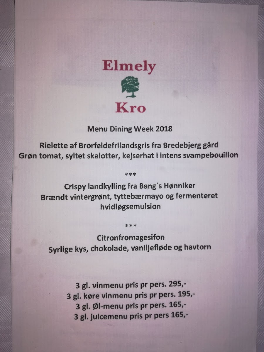 Menu Elmely Kro-5