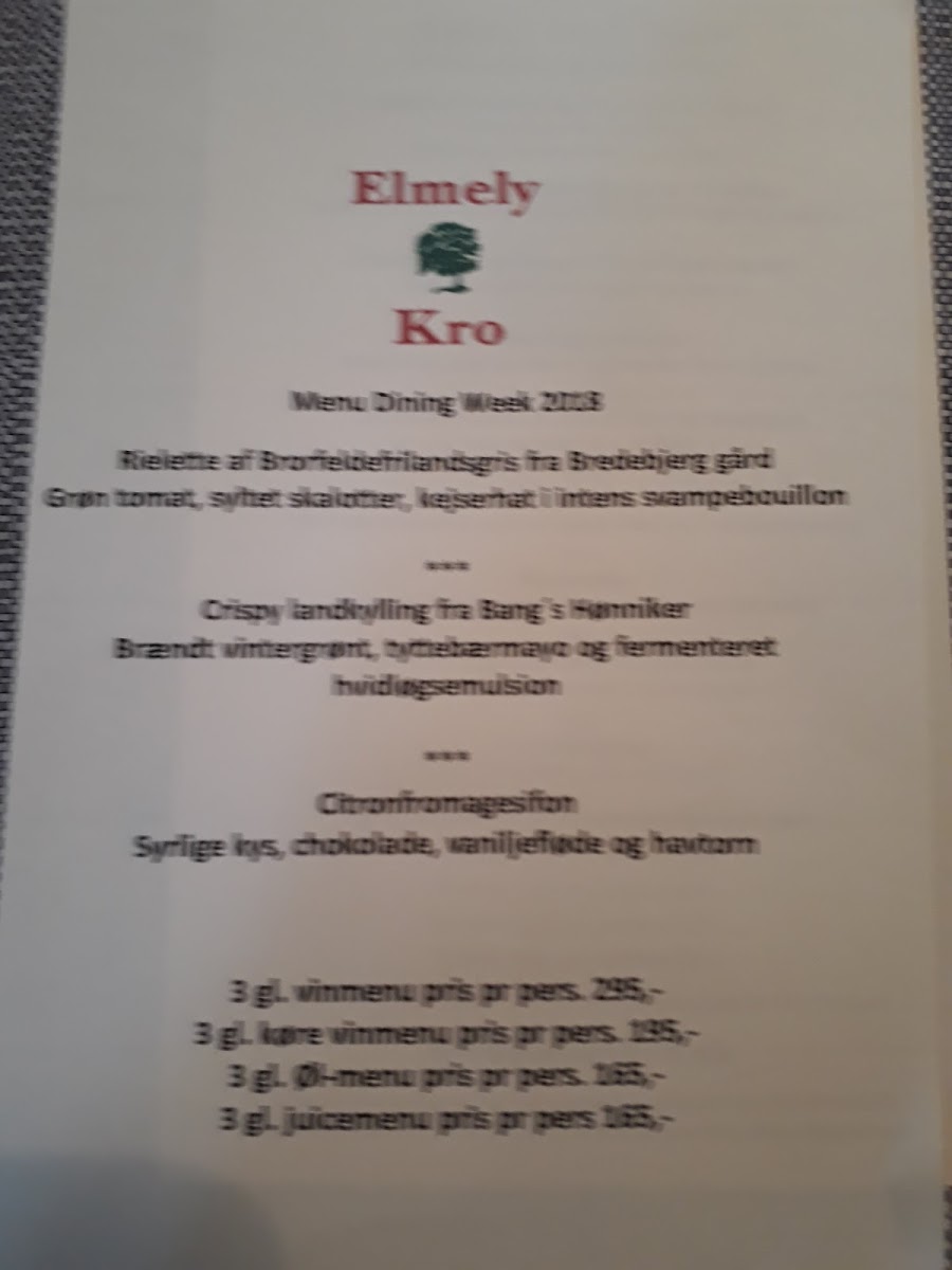Menu Elmely Kro-8
